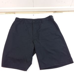 Champion Shorts Golf Chinos Casual Walking Flat Front 10" Inseam Pockets Black